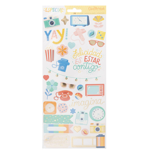 Obed Marshall Especial Cardstock Stickers 6"X12" 88/Pkg-Accents & Phrases - OM003861 - 718813910385