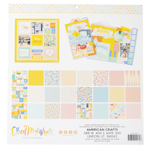 American Crafts Single-Sided Paper Pad 12"X12" 48/Pkg-Obed Marshall Especial - OM003857 American Crafts Single-Sided Paper Pad 12"X12" 48/Pkg-Obed Marshall Especial - OM003857