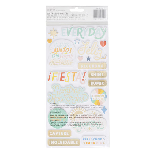 Obed Marshall Especial Thickers Stickers 46/Pkg-Shine Bright Phrase W/Gold Foil - OM003872
