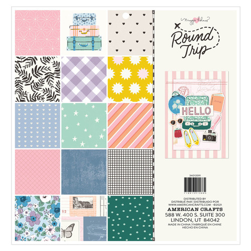 American Crafts Single-Sided Paper Pad 12"X12" 48/Pkg-Maggie Holmes Round Trip MH013591
