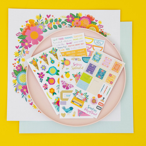 Paige Evans Splendid Sticker Book-W/Gold Foil Accents, 221/Pkg PE003783 - 718813910958