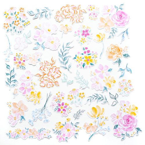 PinkFresh Floral Cardstock Die-Cuts-Happy Heart PFHP8022