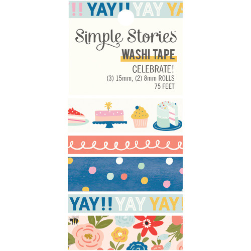 Simple Stories Celebrate! Washi Tape 5/PkgATE17426