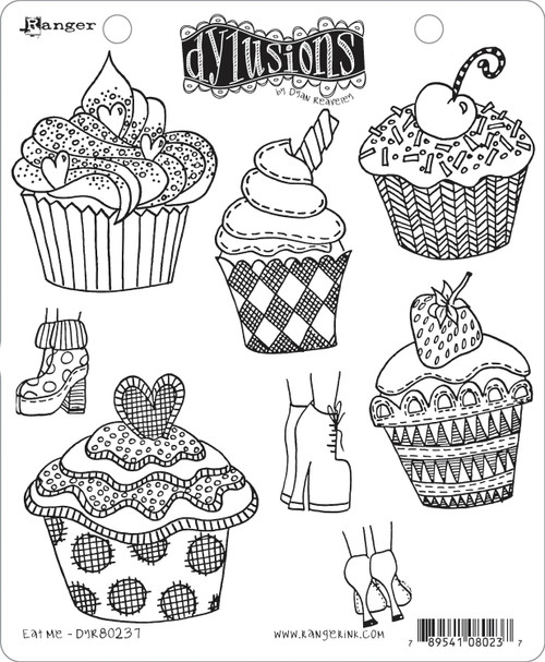 Dyan Reaveley's Dylusions Cling Stamp Collections 8.5"X7"-Eat Me DYRC-80237 - 789541080237