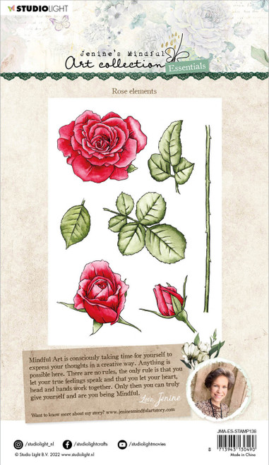 Studio Light Essentials Clear Stamps-Nr. 138, Rose Elements - JMAES138 - 87139431304908713943130490