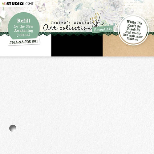 Studio Light Journal Pages 4.72"X4.72"-Nr. 10, White/Black/Kraft - JMAESJ10 Studio Light Journal Pages 4.72"X4.72"-Nr. 10, White/Black/Kraft - JMAESJ10