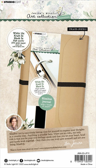 Studio Light Journal Pages 4.72"X8.25"-Nr. 11, White/Black/Kraft - JMAESJ11 - 87139431305448713943130544