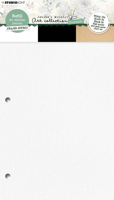 Studio Light Journal Pages 4.72"X8.25"-Nr. 11, White/Black/Kraft JMAESJ11