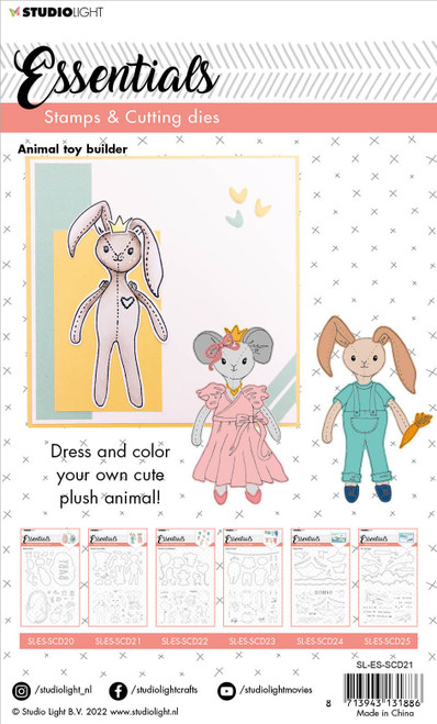 Studio Light Essentials Stamp & Die Set-Nr. 21, Animal Toy Builder - SLESCD21