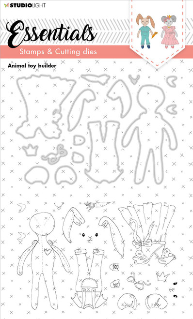 Studio Light Essentials Stamp & Die Set-Nr. 21, Animal Toy Builder - SLESCD21 Studio Light Essentials Stamp & Die Set-Nr. 21, Animal Toy Builder - SLESCD21