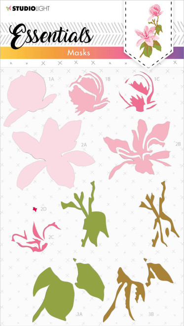Studio Light Essentials 5.9"X8.25" Stencil-Nr. 79, Magnolia ESMASK79
