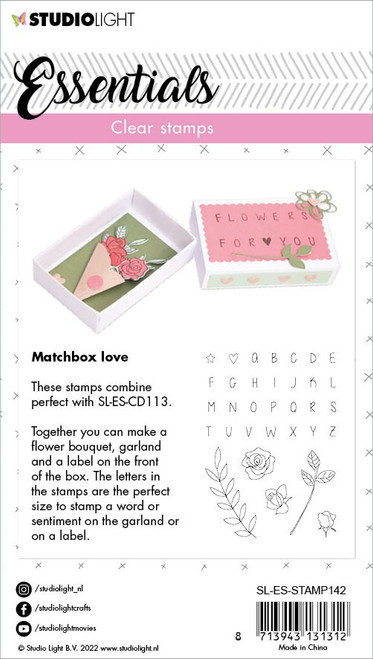 Studio Light Essentials Clear Stamp-Nr. 142, Matchbox Love - SLSTM142