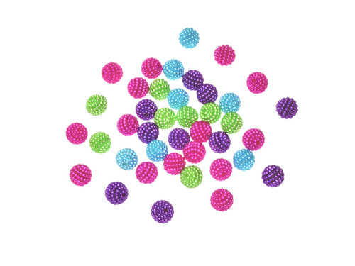 Craft Medley Plastic Globe Beads 20g-Bold BD484-B