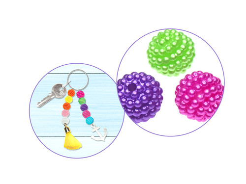 Craft Medley Plastic Globe Beads 20g-Bold BD484-B