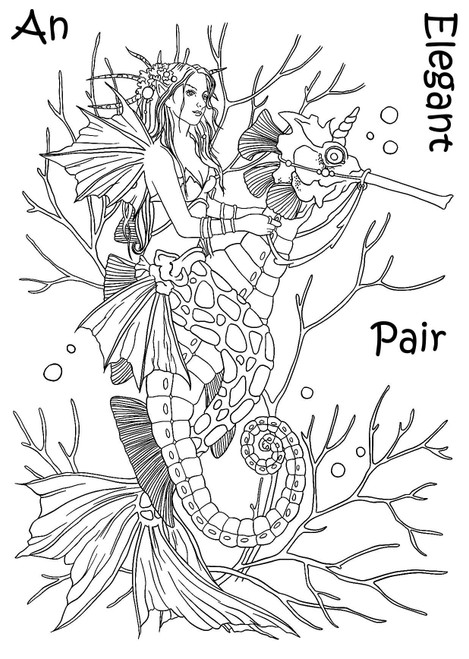 The Card Hut Clear Stamps 6"X4" By Linda Ravenscroft-Mythical Creatures An Elegant Pair LRMC009 - 06653557695090665355769509