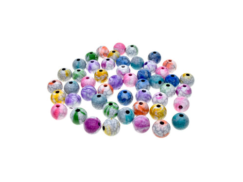 Craft Medley Acrylic Bead Set 10mm-Marble Mix BD489-A