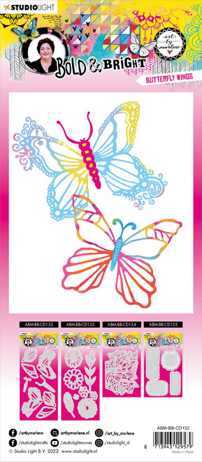 Art By Marlene Bold & Bright Cutting Die-Nr. 132, Butterfly Wings ABMBB132