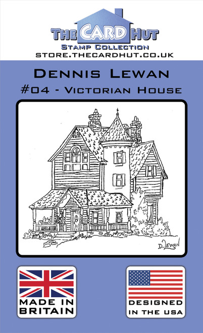 The Card Hut Clear Stamps 6"X4" By Dennis Lewan-004 Victorian House CRDDL004