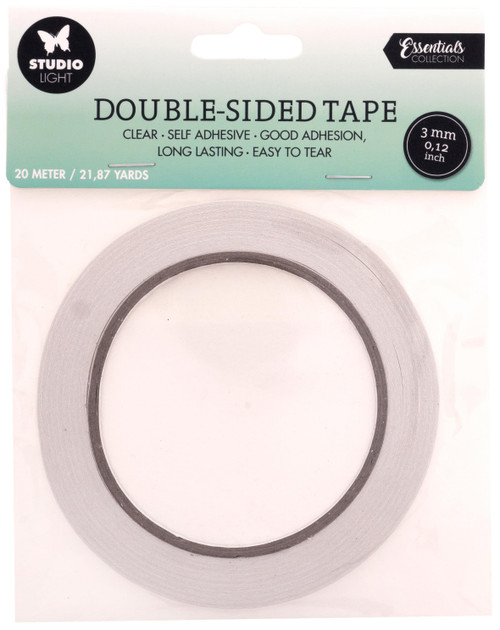 Studio Light Double-Sided Adhesive Tape 3mmx20m-Nr. 01 DATAPE01 - 87139431306368713943130636