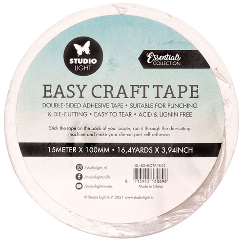 Studio Light Easy Craft Double-Sided Adhesive Tape 100mmx15m-Nr. 01 ECTAPE01 - 87139431306988713943130698