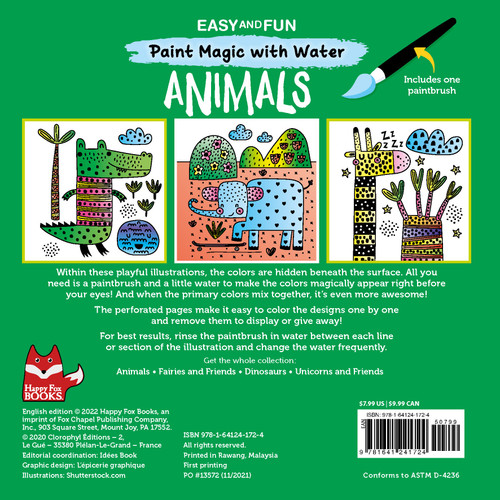 Animals Paint Magic With Water-Softcover - B1241724