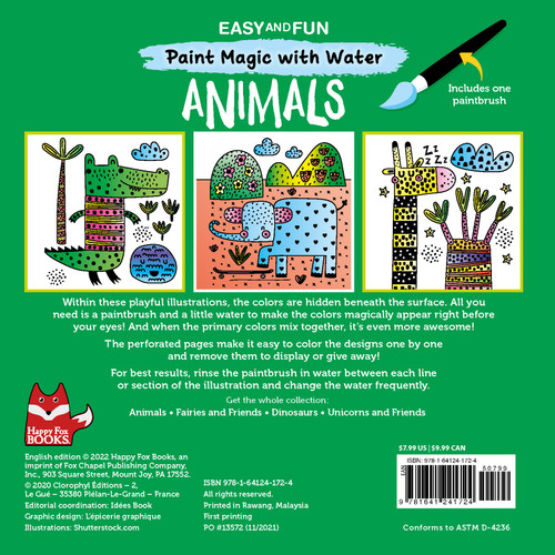 Animals Paint Magic With Water-Softcover B1241724
