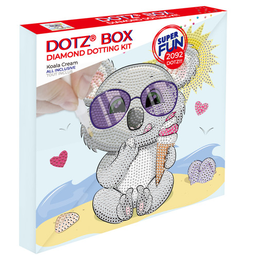 Diamond Dotz Diamond Art Box Kit 8.6"X8.6"-Koala Cream DBX040 - 4895225924417