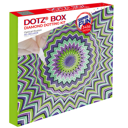 Diamond Dotz Diamond Art Box Kit 8.6"X8.6"-Optical Illusion DBX043 - 48952259244484895225924448