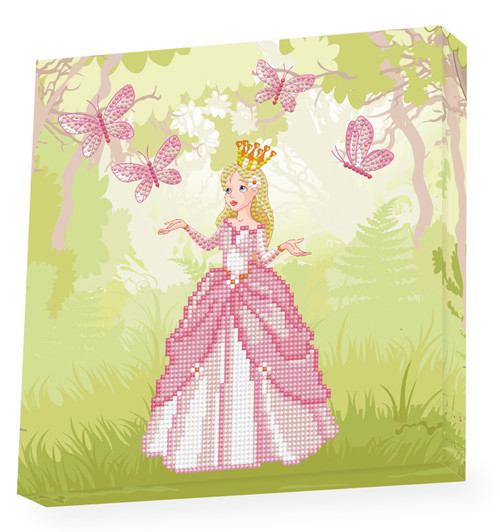Diamond Dotz Diamond Art Box Kit 11"X11"-Princess Adventure DBX045