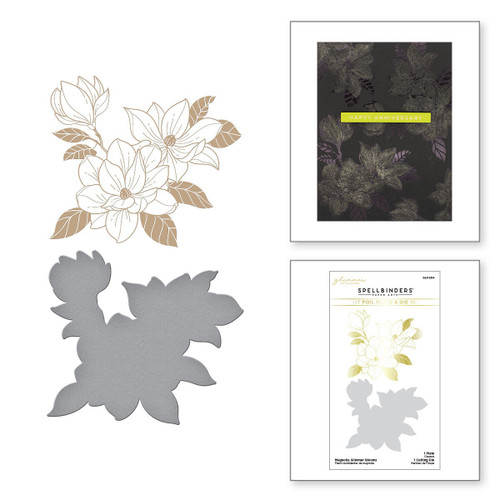 Spellbinders Glimmer Hot Foil Plate & Die By Yana Smakula-Magnolia Glimmer Blooms GLP304