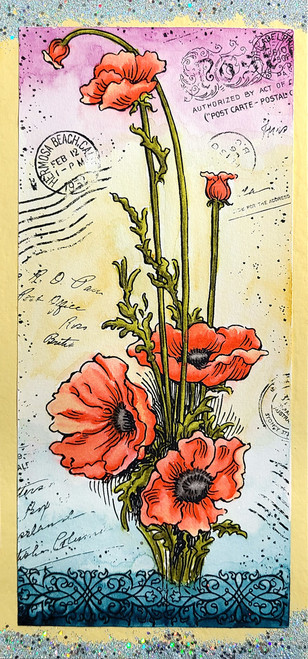 Stampendous Cling Stamp-Slim Poppy Post CSL31 - 744019243750