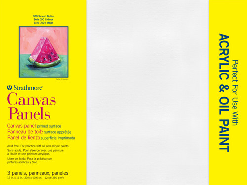 Strathmore Canvas Panels 3/Pkg-12"X16" - 62311120 - 012017311123