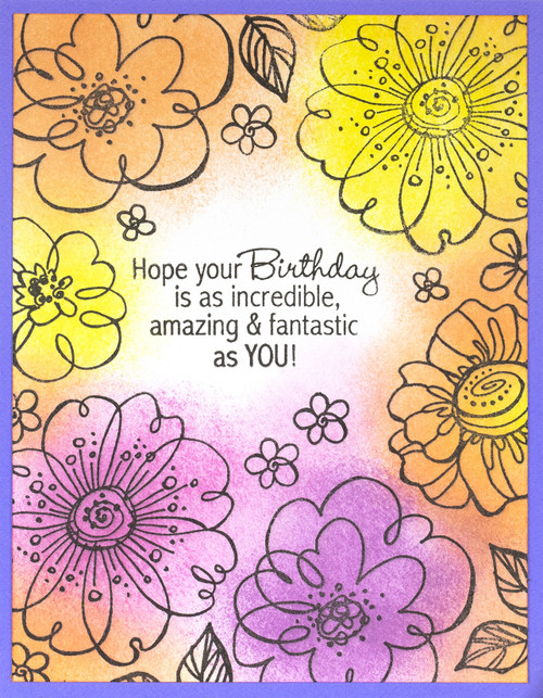 Stampendous Perfectly Clear Stamps-Blooming Birthday -SSC1427 - 744019243316