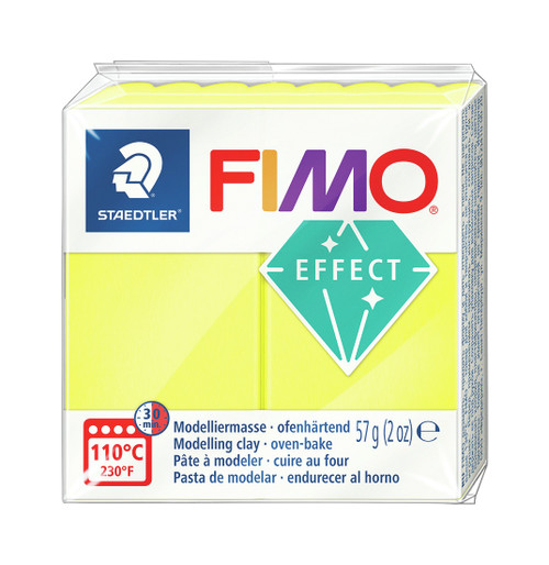 Fimo Effect Neon Polymer Clay 2oz-Neon Yellow -EF8010-101 - 4007817063989