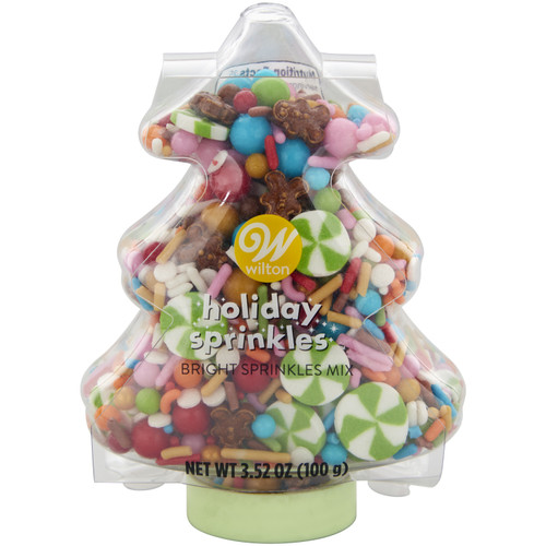 Wilton Sprinkle Mix Novelty Bottle-Christmas Tree Bottle -W00818 - 070896139696