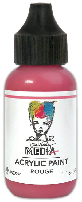 3 Pack - Dina Wakley Media Acrylic Paint 1oz-Rouge - MDQ-75189 - 789541075189