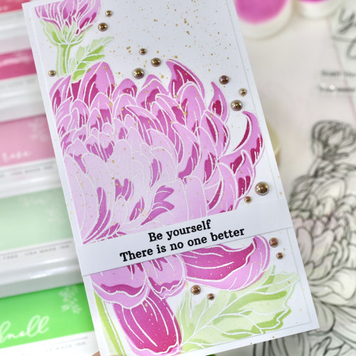 Pinkfresh Studio Slimline Stencils 4"X9" 4/Pkg-Chrysanthemum Layering - PF144722 Pinkfresh Studio Slimline Stencils 4"X9" 4/Pkg-Chrysanthemum Layering - PF144722