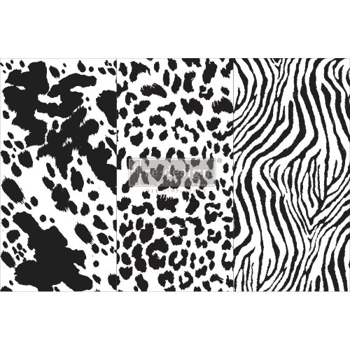 Prima Marketing Re-Design Decor Transfers 6"X12" 3/Sheets-Animal Patterns - RE656690 - 655350656690
