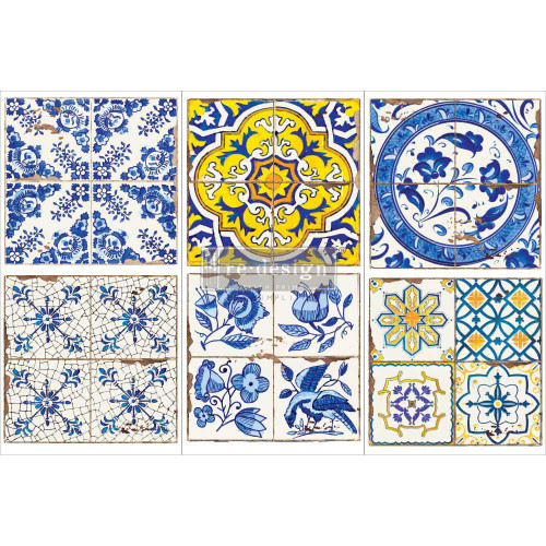 Prima Marketing Re-Design Decor Transfers 6"X12" 3/Sheets-Casa Tiles - RE656751 - 655350656751