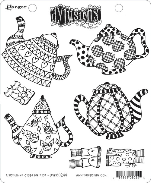 Dyan Reaveley's Dylusions Cling Stamp Collections 8.5"X7"-Everything Stops For Tea DYRC-80244 - 789541080244