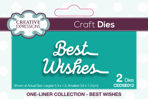 Creative Expressions Craft Dies -One-Liner Collection Best Wishes CEDSE012