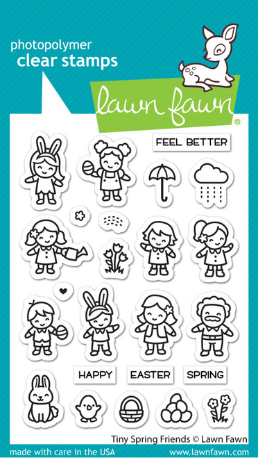 Lawn Fawn Clear Stamps 3"X4"-Tiny Spring Friends LF2778