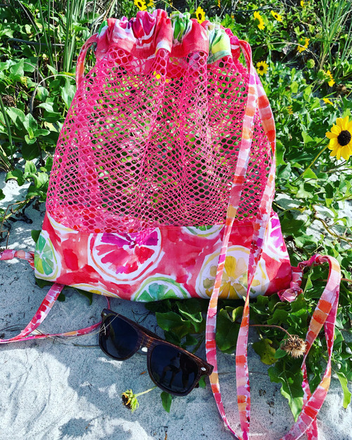 Sew Cute And Quirky Sewing Pattern-Madeira Mesh Beach Bag -MMB-SP15