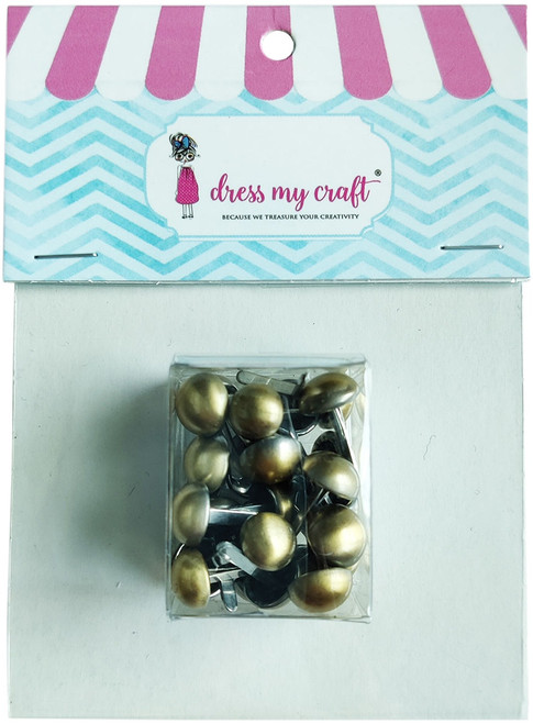 Dress My Craft Brads 9mm 30/Pkg-Antique Bronze - MCFA5024 - 194186013982