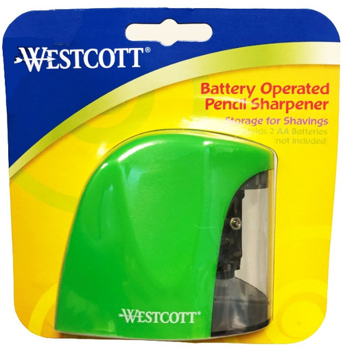 3 Pack Westcott Kids Battery Pencil Sharpener-Assorted Colors 16324 - 073577163249