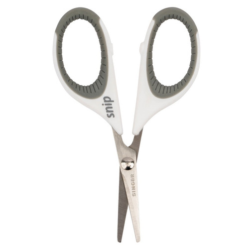 3 Pack - SINGER Comfort Grip Craft Scissors 4"-Grey - 07191