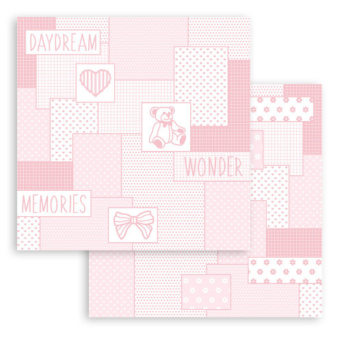 2 Pack Stamperia Backgrounds Double-Sided Paper Pad 8"X8" 10/Pkg-Baby Dream Pink, Day Dream SBBS58