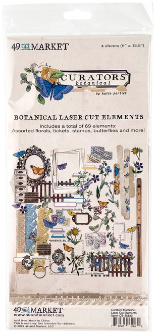 2 Pack Curators Botanical Laser Cut Outs-Elements CB35830 - 752505135830