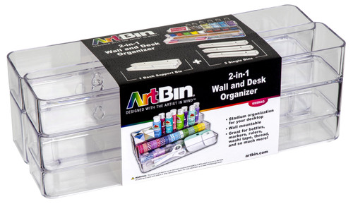 ArtBin 2-In-1 Wall and Desktop Organizer-Clear -6959AG