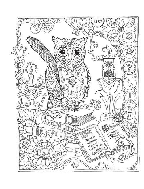Creative Haven: Owls Coloring Book-Softcover - B6796642